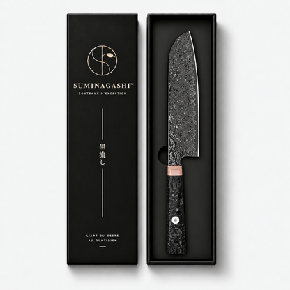 Couteau santoku damas haut de gamme Tsukikage