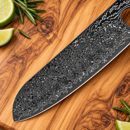 Couteau santoku damas haut de gamme Tsukikage