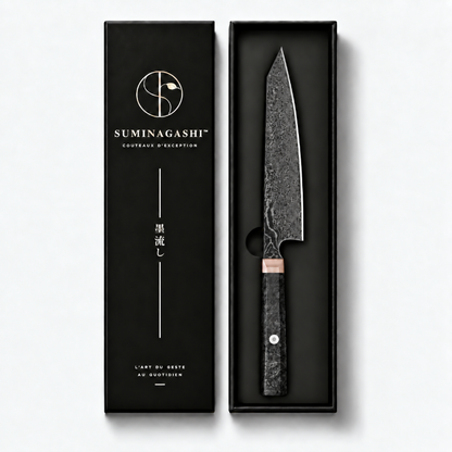 Couteau kiritsuke lame noire Tsukikage