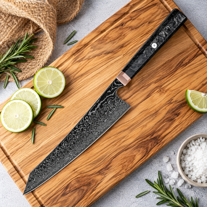 Couteau kiritsuke lame noire Tsukikage