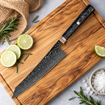 Couteau kiritsuke lame noire Tsukikage