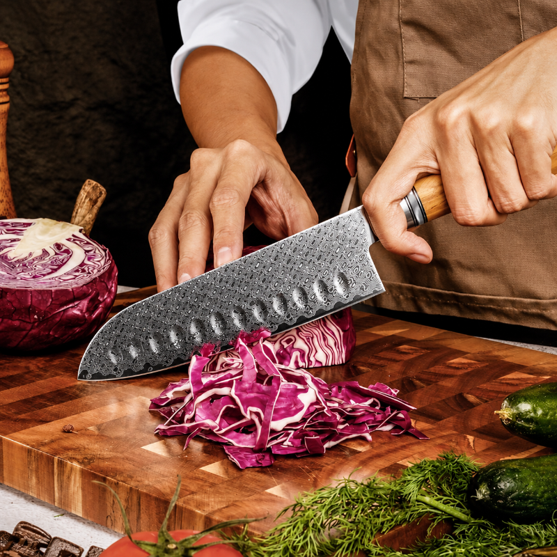 Couteau santoku damas Nagisa