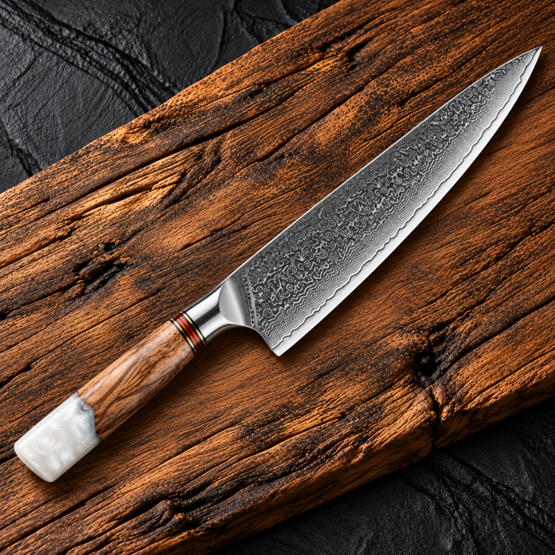 Couteau de chef Usugumo en acier damas