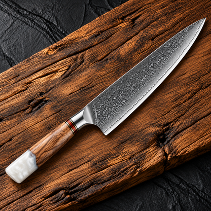 Couteau de chef Usugumo en acier damas