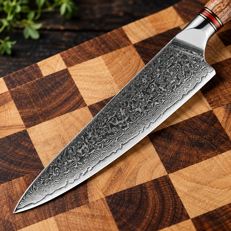 Couteau de chef Usugumo en acier damas