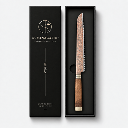 Couteau à pain Hoshikage en acier damas