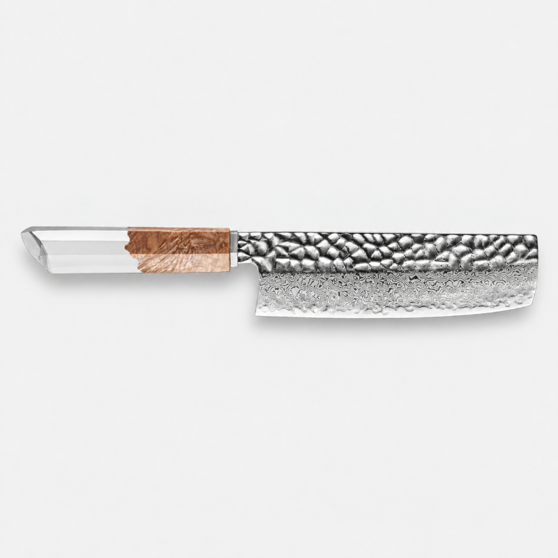 Couteau nakiri gravé Moya
