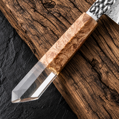 Couteau nakiri gravé Moya