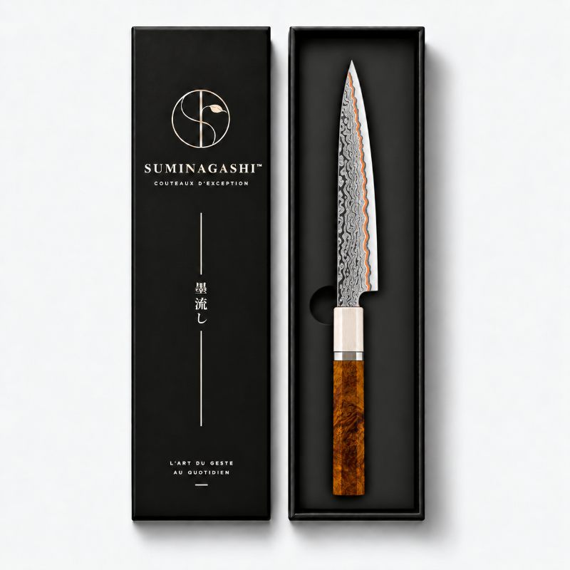 Couteau utilitaire polyvalent Mokume