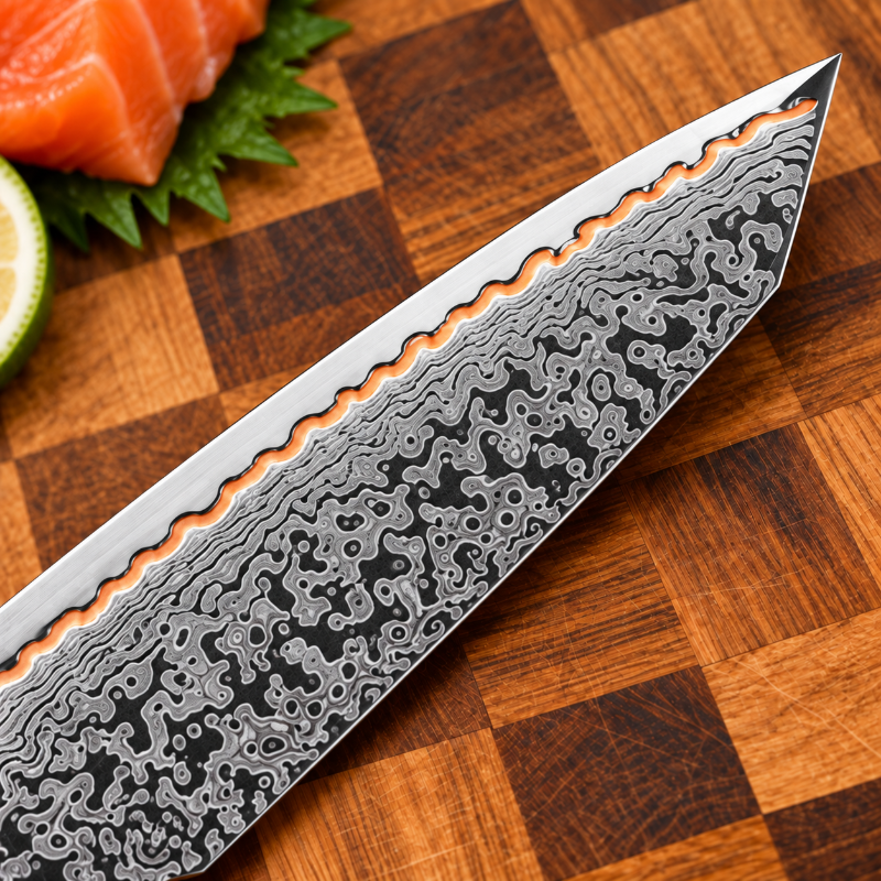 Couteau Kiritsuke Damas 
