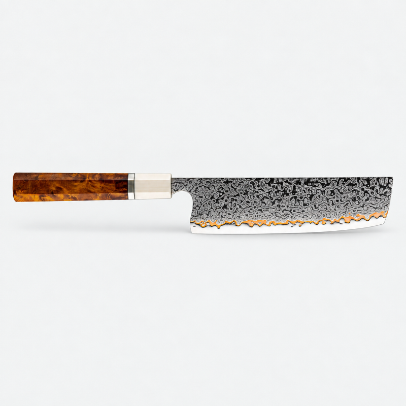 Couteau Nakiri Damas – Mokume