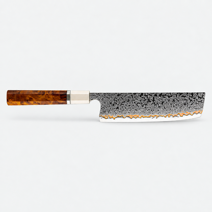 Couteau Nakiri Damas – Mokume
