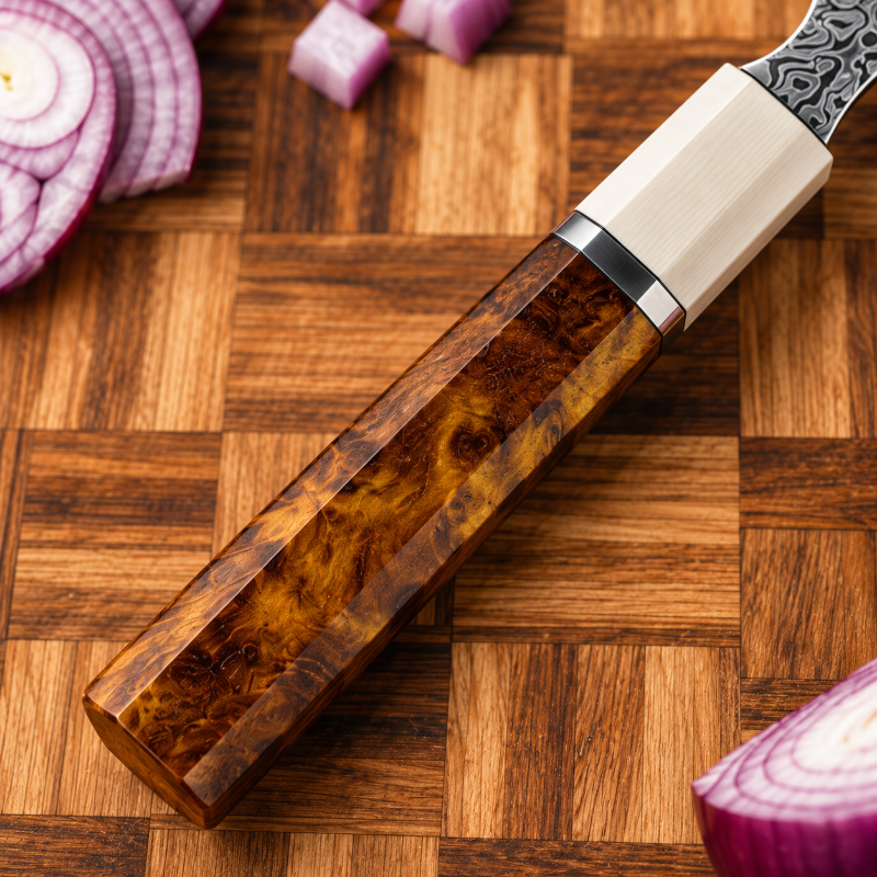 Couteau Nakiri Damas – Mokume