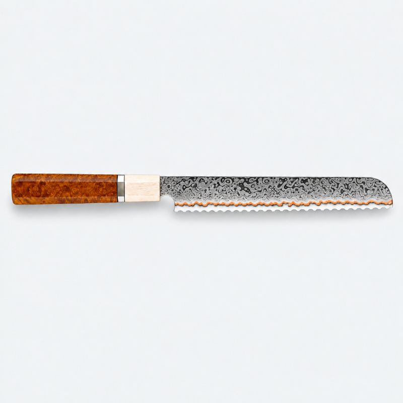 Couteau à pain Damas – Mokume