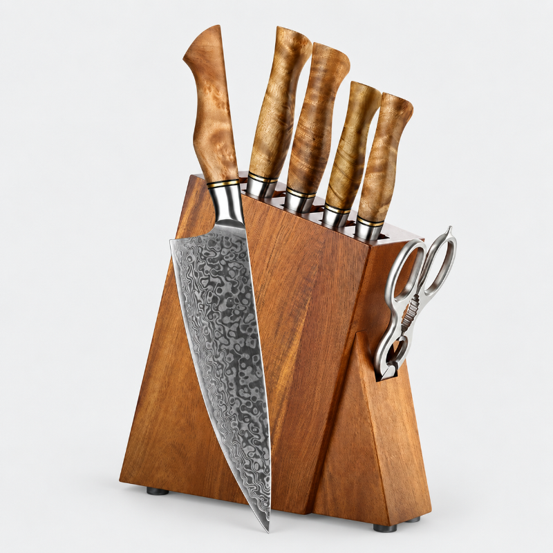Set De Couteaux De Cuisine Avec Support