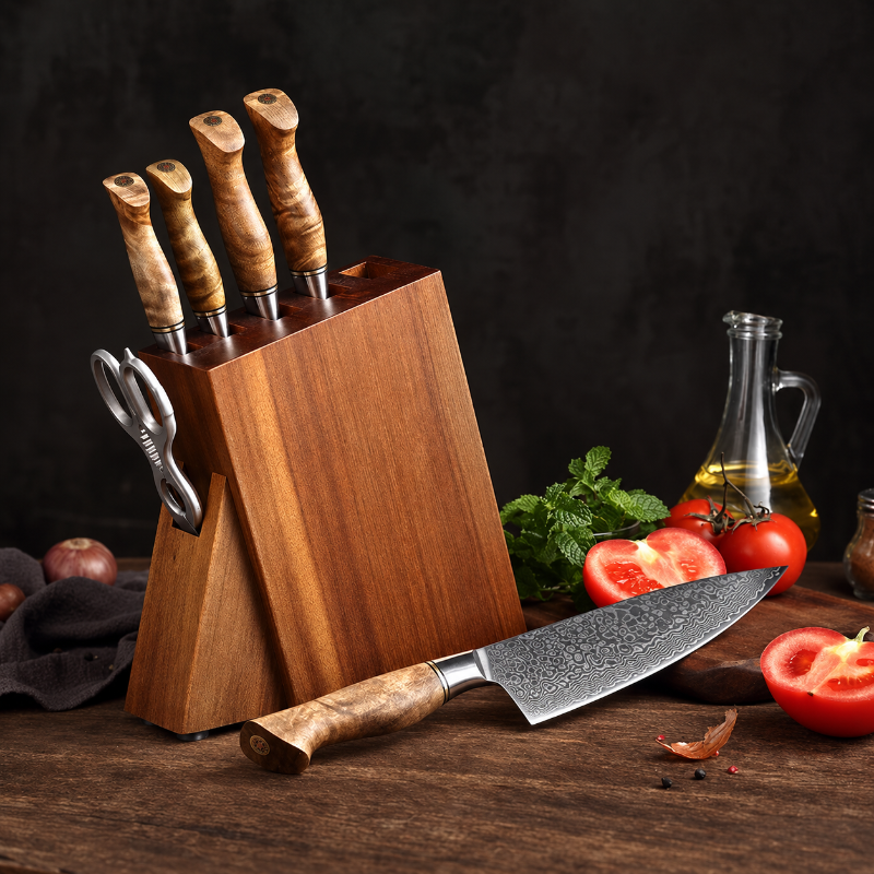 Set De Couteaux De Cuisine Avec Support