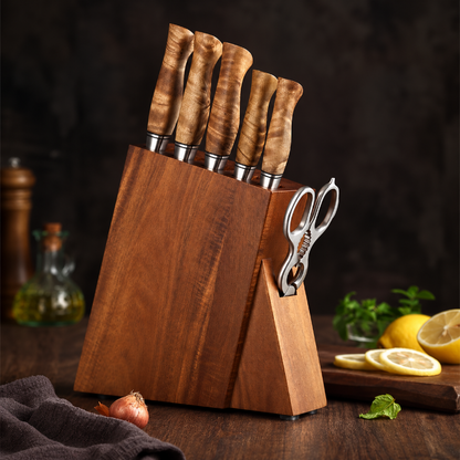 Set De Couteaux De Cuisine Avec Support
