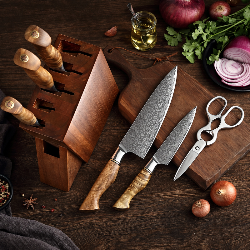 Set De Couteaux De Cuisine Avec Support